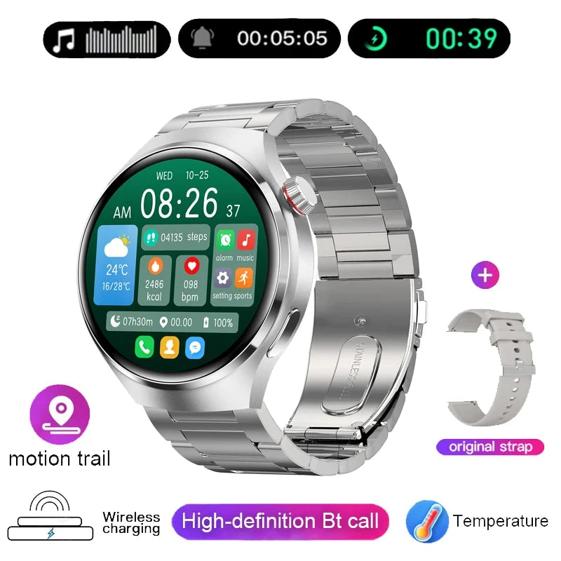2024 New For Android Smart Watch Men's GT4 Pro 466 * 466 HD screen Bluetooth call IP68 Waterproof Sports Heart rate Smart Watch