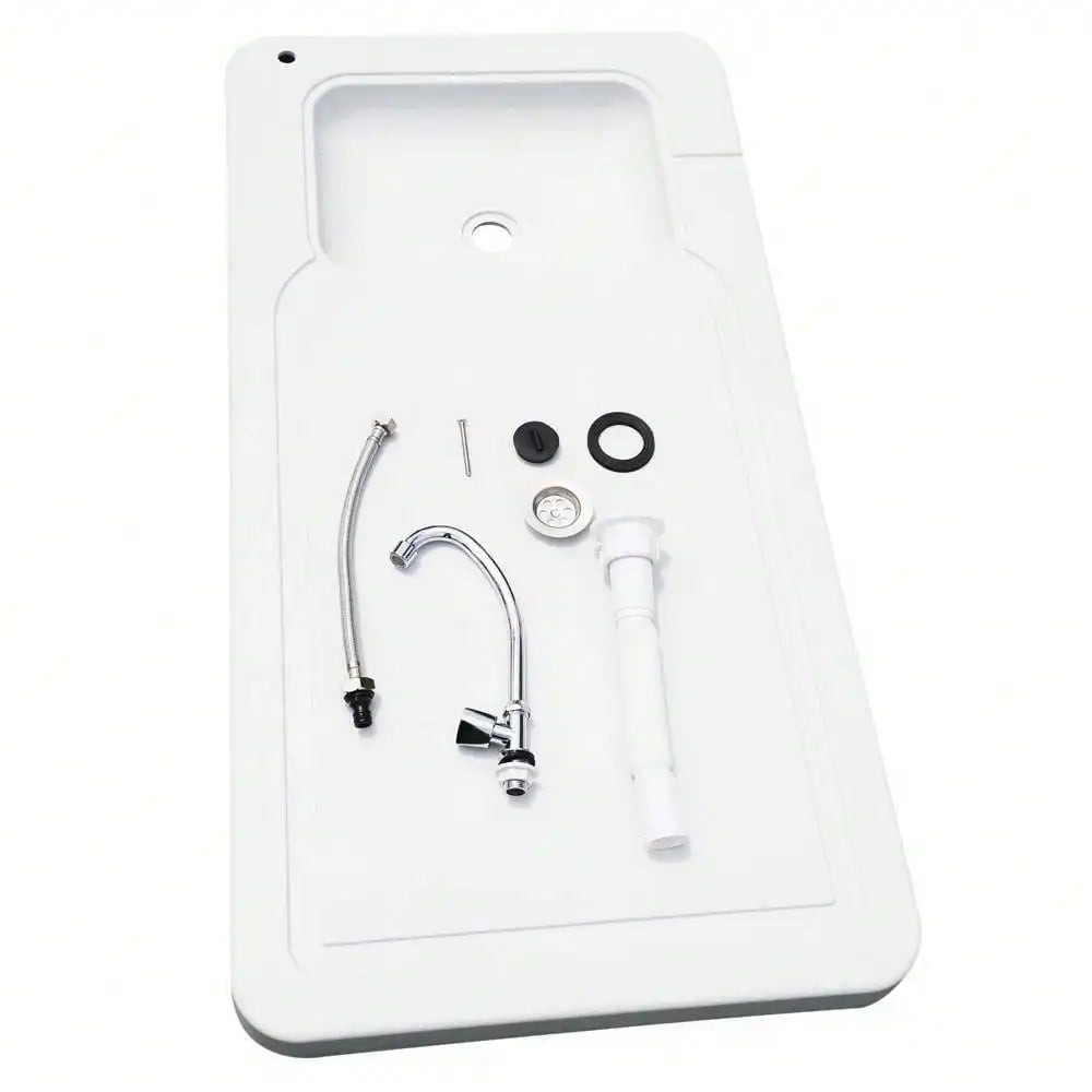 Fish Cleaning Table, Folding Camping Cutting Table with Sink and Faucet, Portable Outdoor Fish Cleaning Station