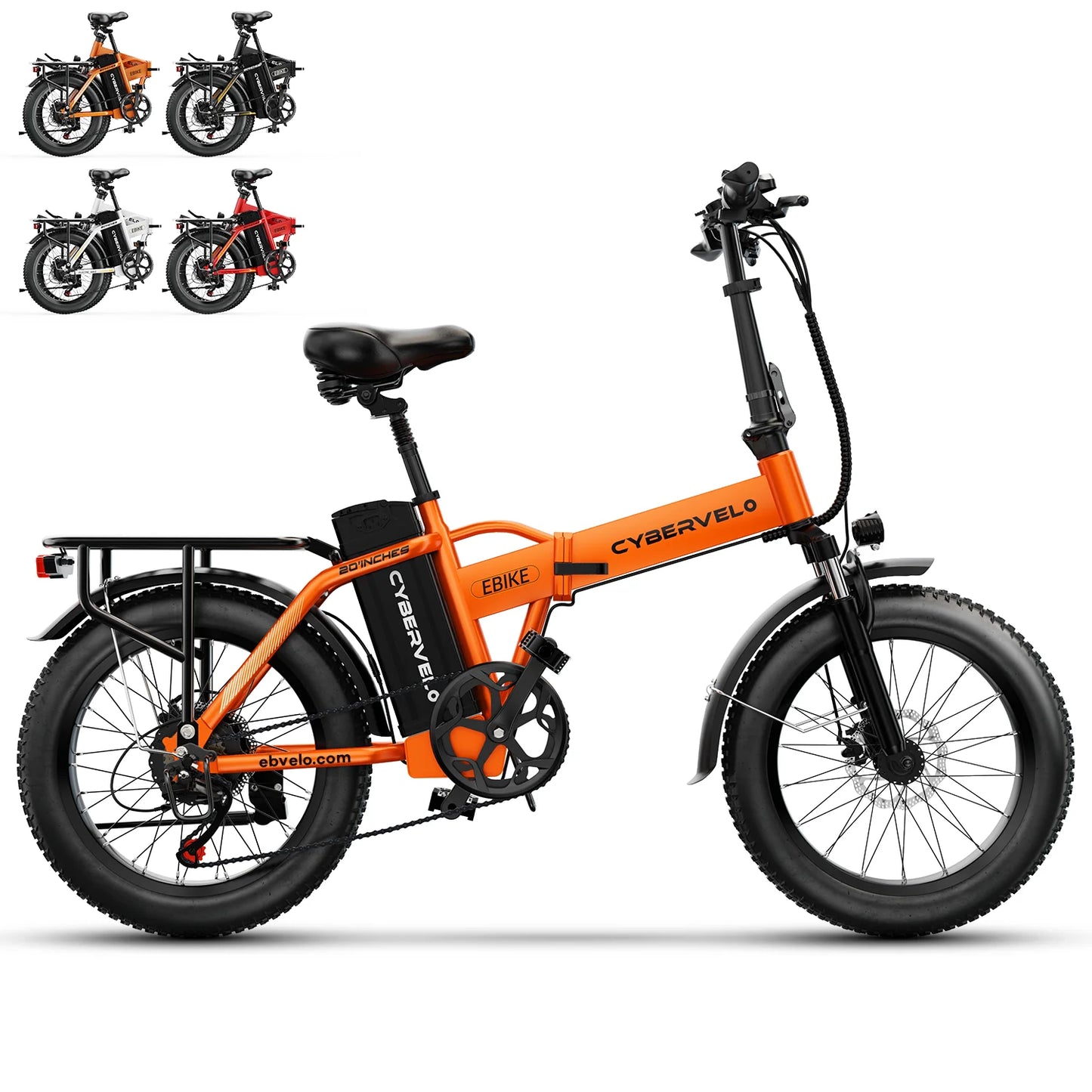 CYBERVELO 1000W Folding Electric Bike 48V 20Ah Battery