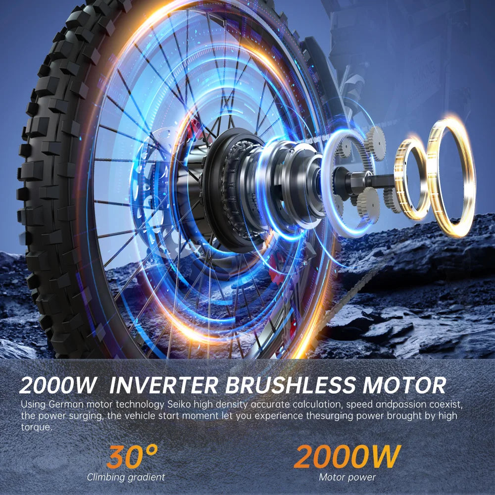 FVKING E6 Off Road Electric Bicycle 52V 40Ah 2900W Ebike