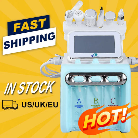The New 6 In 1   Skin Care Cleansing Hydro Facial beauty Machine
