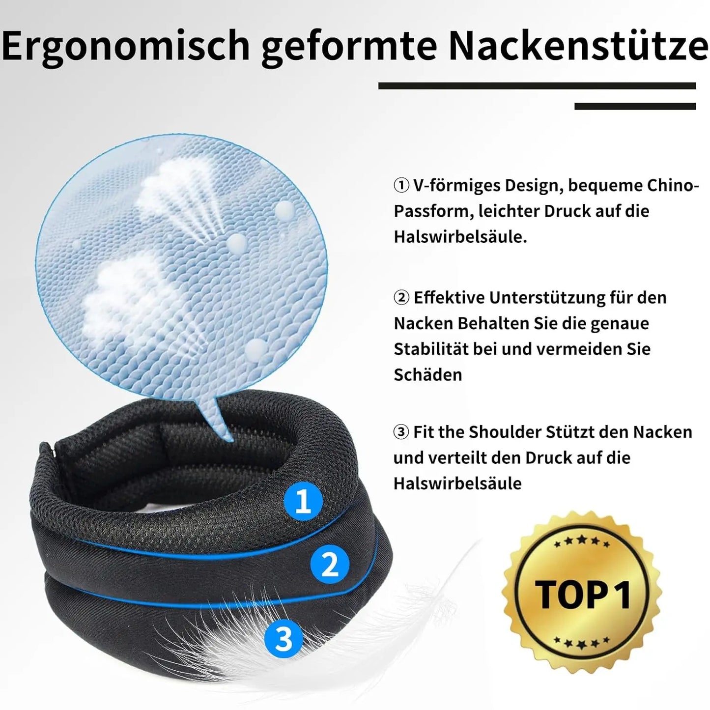 Anti-snoring Neck Brace Foam Shoulder and Neck Sleeve for Neck Pain Relief and Shoulder Relaxation 3D Neck Support