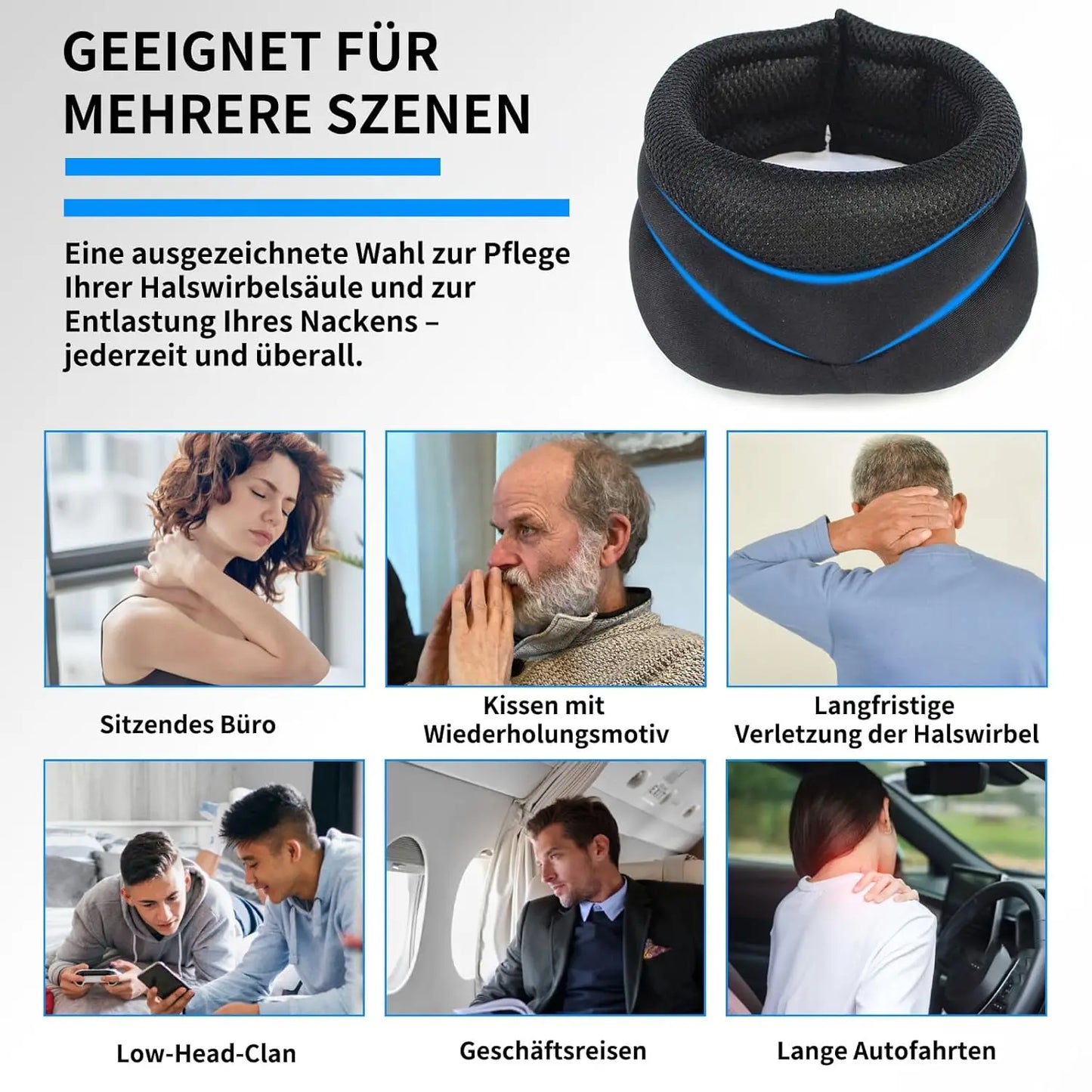 Anti-snoring Neck Brace Foam Shoulder and Neck Sleeve for Neck Pain Relief and Shoulder Relaxation 3D Neck Support