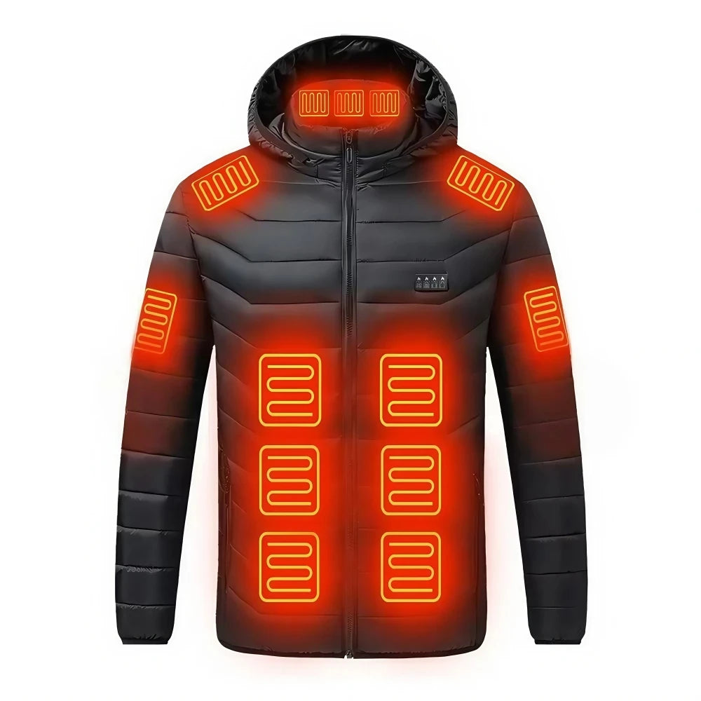 28 Areas Men Women's Heating Jacket Winter USB Heated Jackets Smart Heated Clothing Ski Camping Waterproof Warm Self Heating