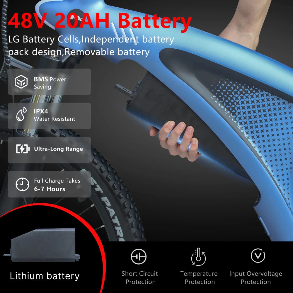 HX Q5 2000W Ebikes 57KM/H Electric Bicycle 27.5 Inch Adults Electric Bike Removable battery Electric E Bikes Mountain Ebike