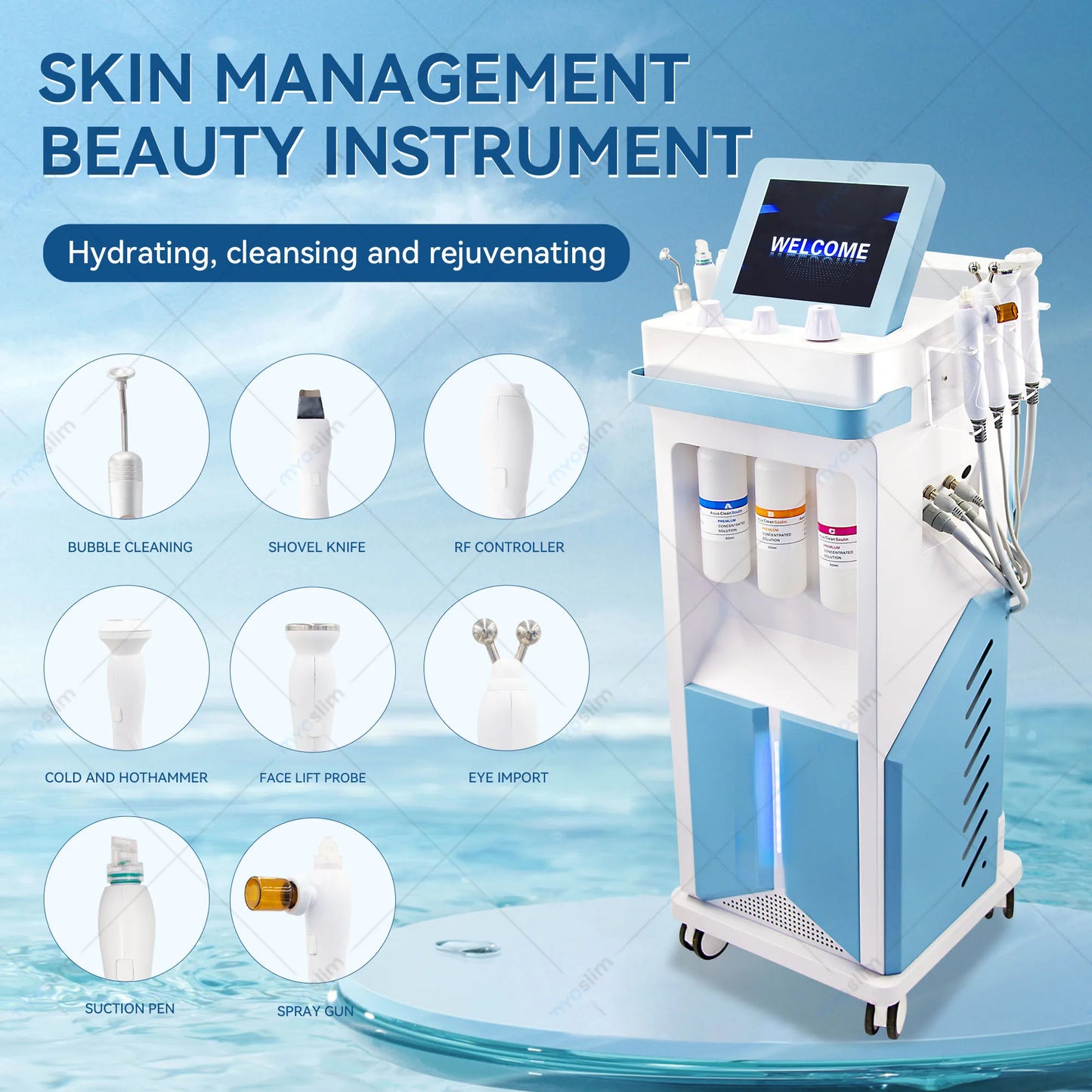 Upgraded Skin Rejuvenation and Whitening Compact Muscle Skin Deep Cleaning Beauty Salon Equipment
