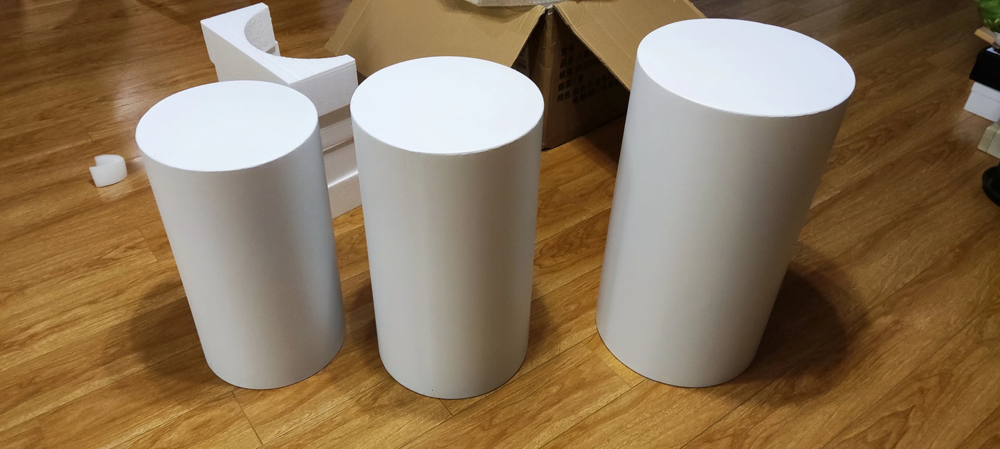 CN Zhejiang Round Cylinder Pedestal Display Stands Wedding