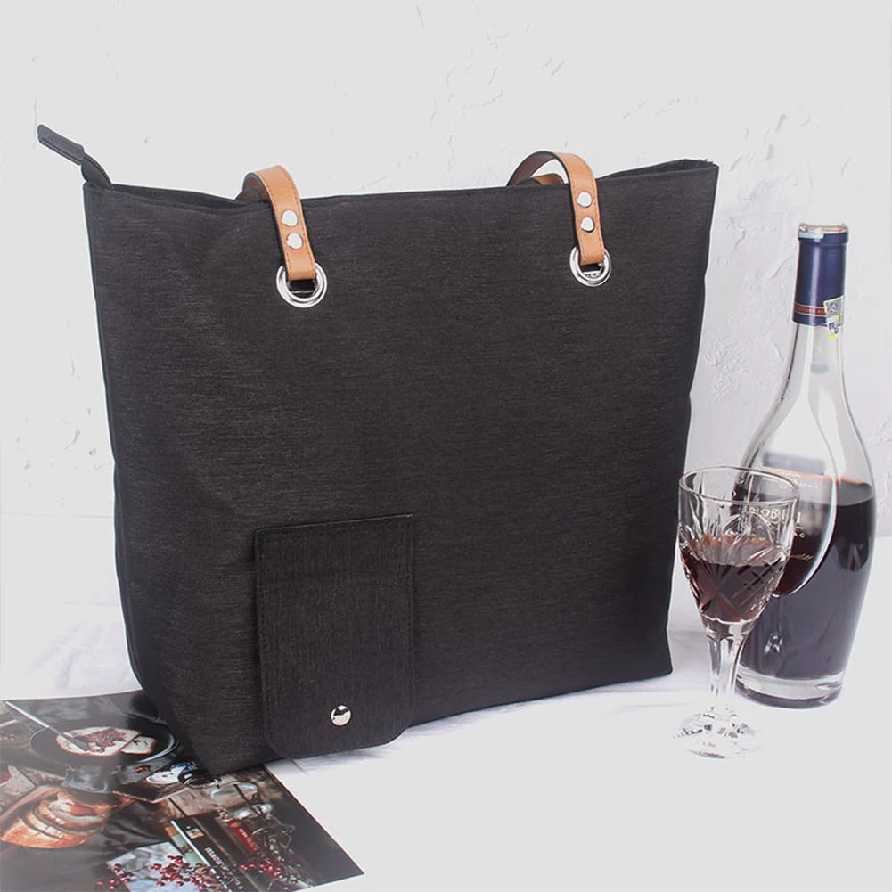 Wine Tote With Drink Dispenser Portable Carry-on Fade-Resistant Tote Shoulder Bag For Outdoor Beach Travel Camping Picnic