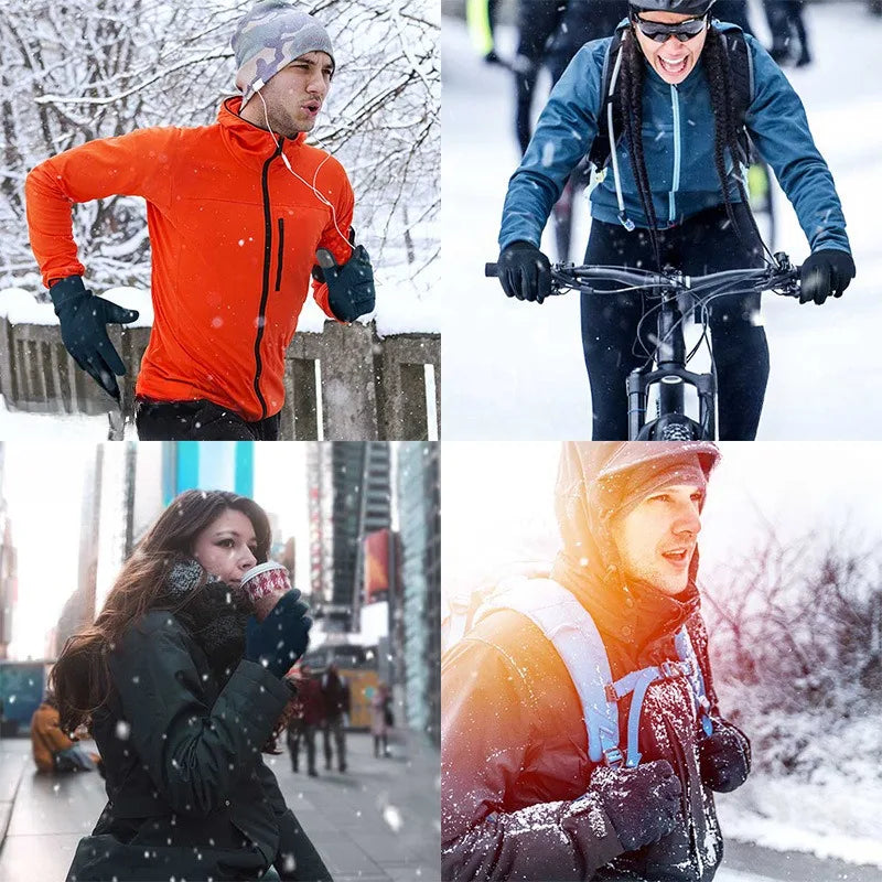 Warm Winter Gloves Polar Fleece Thermal Insulated Cold Weather Gloves Touch Screen for Men Women Running Hiking Skiing Outdoor