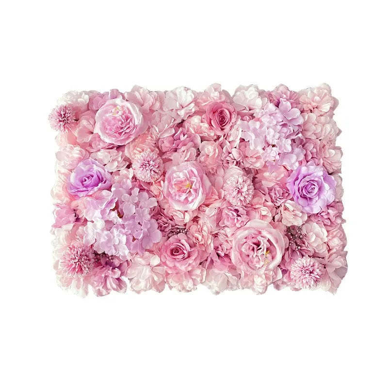 CN Shandong Silk Rose Wall Panels Artificial Flower Backdrop
