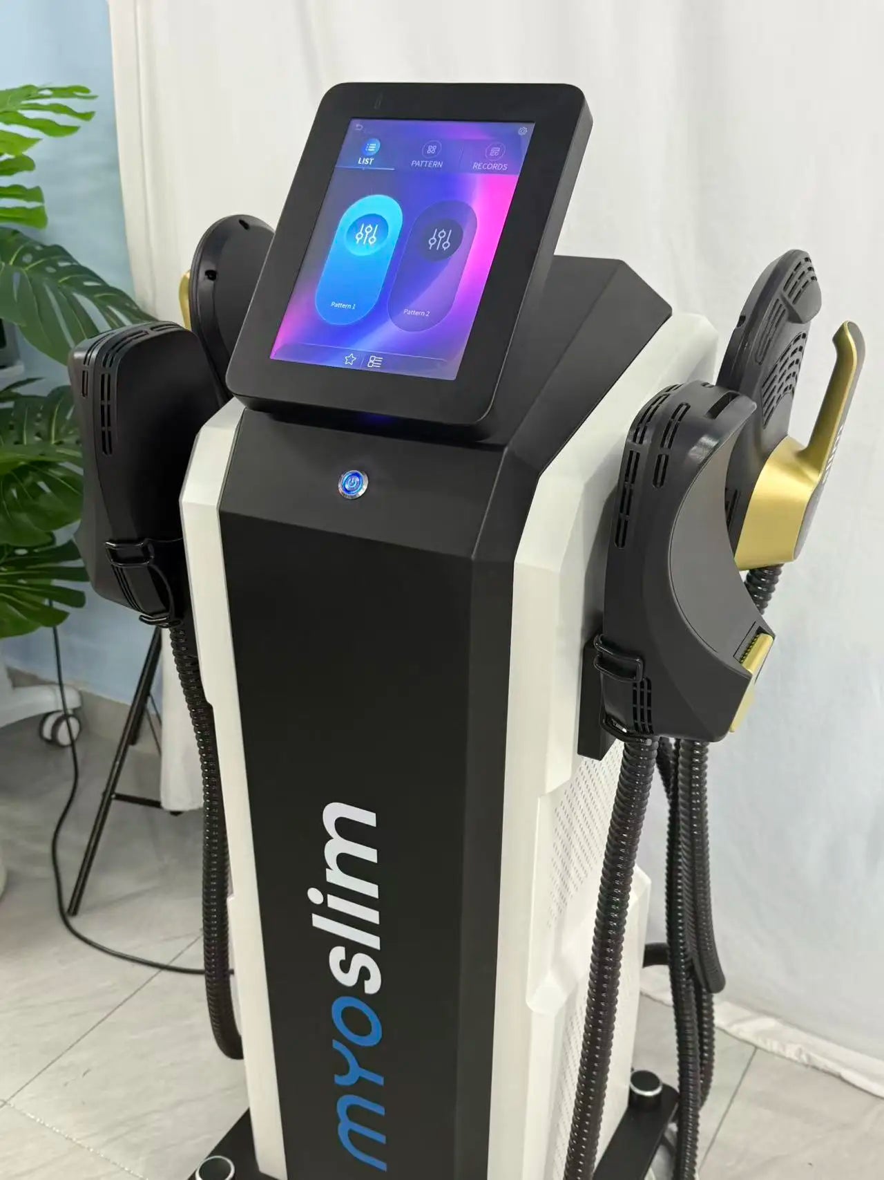 Myoslim EMS Body Shaper Radio Frequency Shaping Muscle Stimulation Fat Burning 6500W Slimming and Weight Loss Equipment