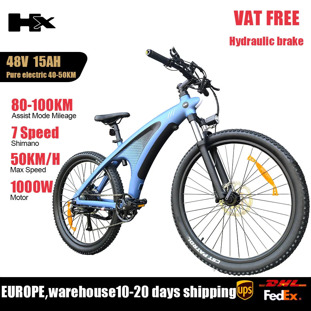 HX Q5 2000W Ebikes 57KM/H Electric Bicycle 27.5 Inch Adults Electric Bike Removable battery Electric E Bikes Mountain Ebike