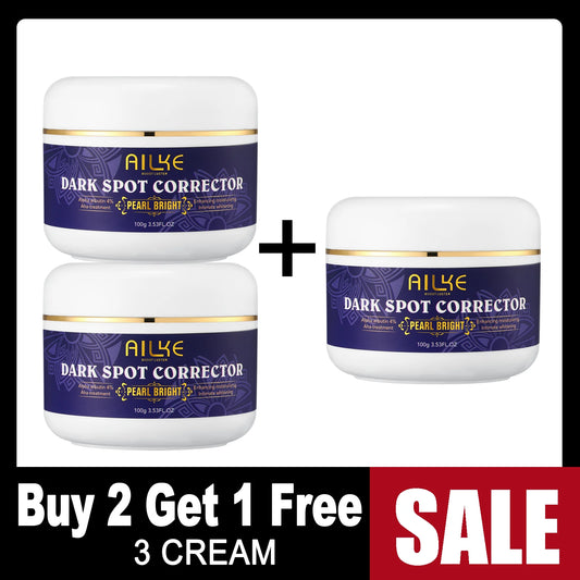 AILKE Lighten Face Cream, Dark Spots Remover for Face, Hands, Body, Knuckles, Clean Stains, Even Skin Tone, Improve Dull Skin