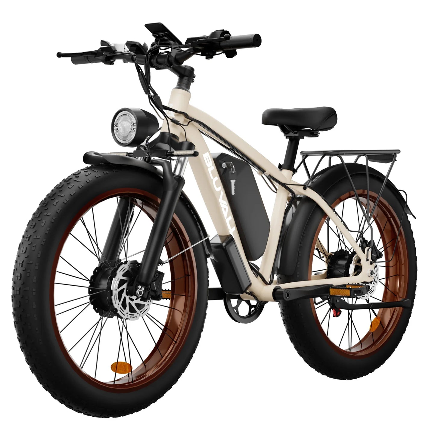 Moobelo M1 48V 2000W Dual Motor E-Bike 26" Fat Tires Front Suspension | CE Certified Ideal for US Snow/Beach/Urban Riding EBike