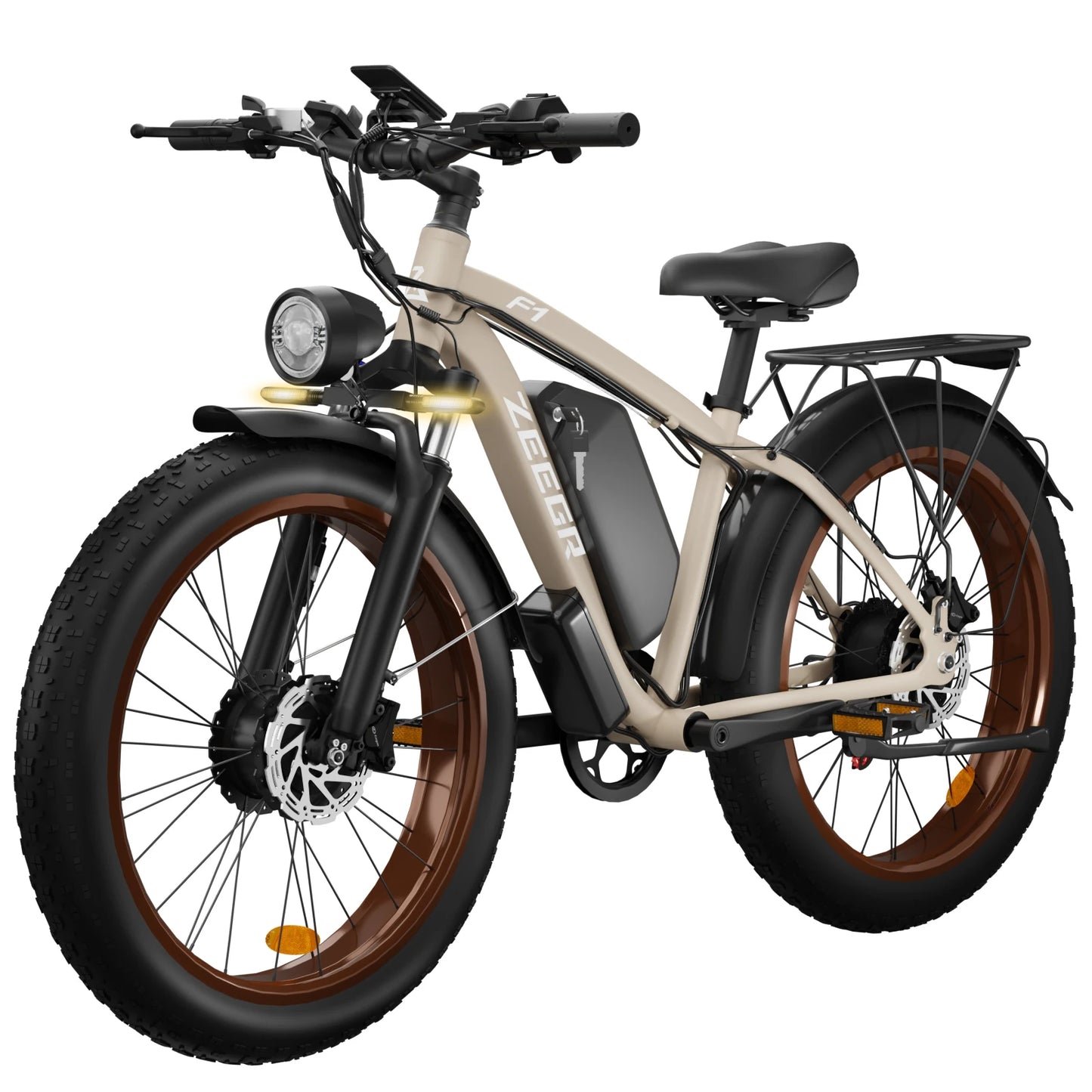 Moobelo M1 48V 2000W Dual Motor E-Bike 26" Fat Tires Front Suspension | CE Certified Ideal for US Snow/Beach/Urban Riding EBike
