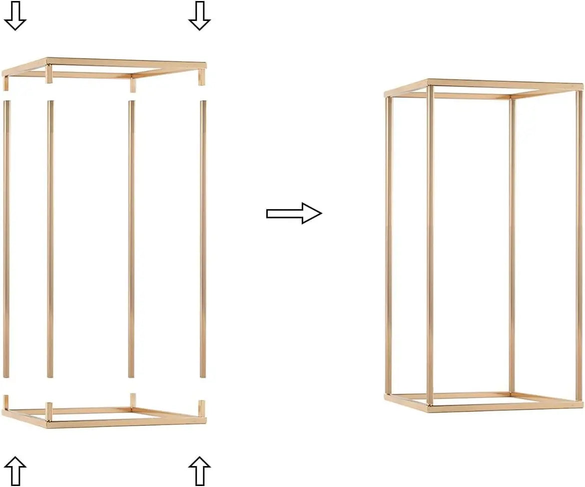 15.7inch Gold Wedding Table Centerpiece, 5PCS Wedding Flower Vase for Party Event Home Decor