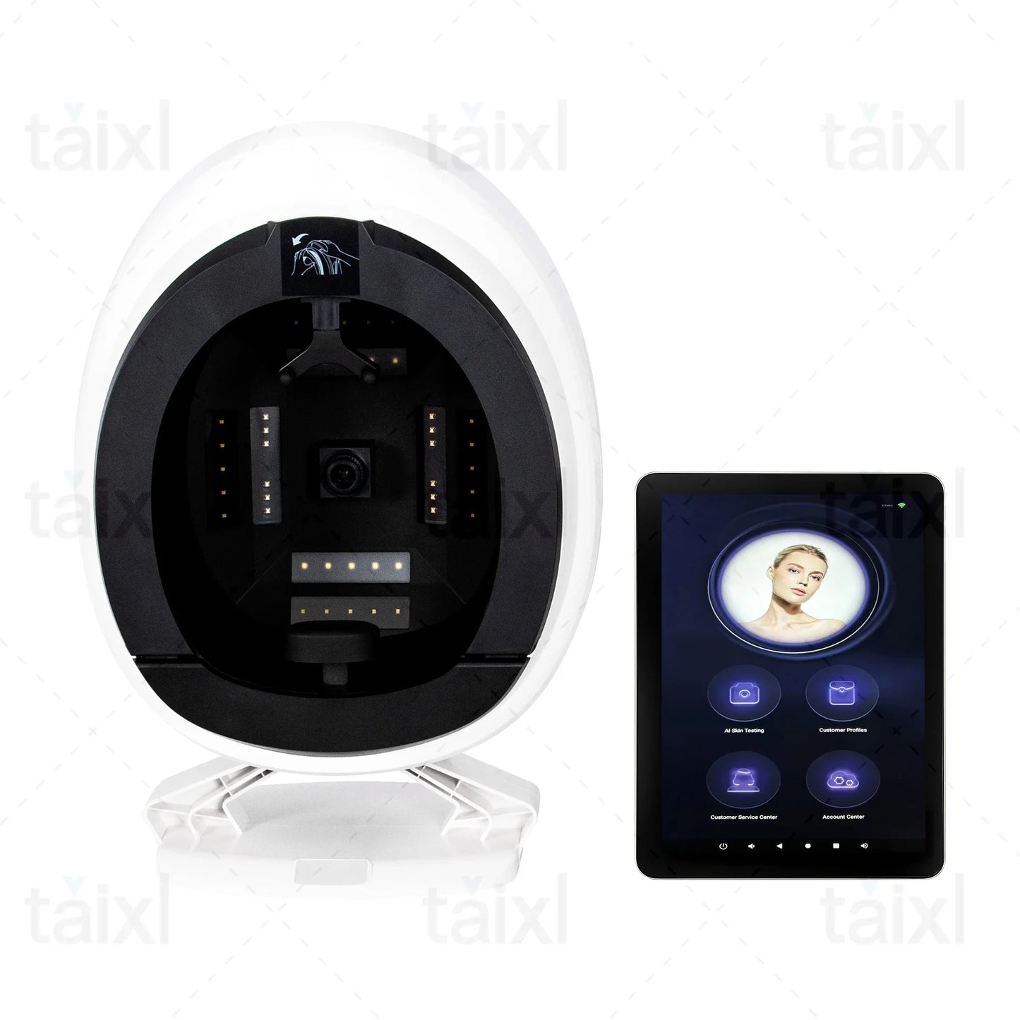 New 3D Facial Skin Analyzer Machine Skin Analyzer Facial Machine 8 Light Spectrum Skin Analysis Scanner
