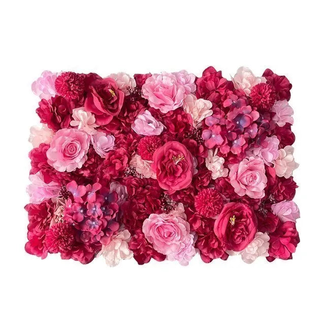 CN Shandong Silk Rose Wall Panels Artificial Flower Backdrop