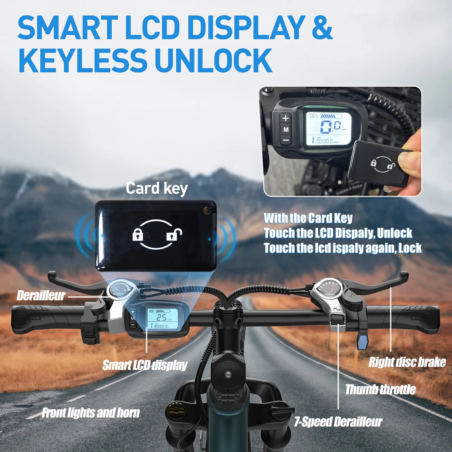 Origin Electric Mountain Bike 500W 36V LCD Display Ebike