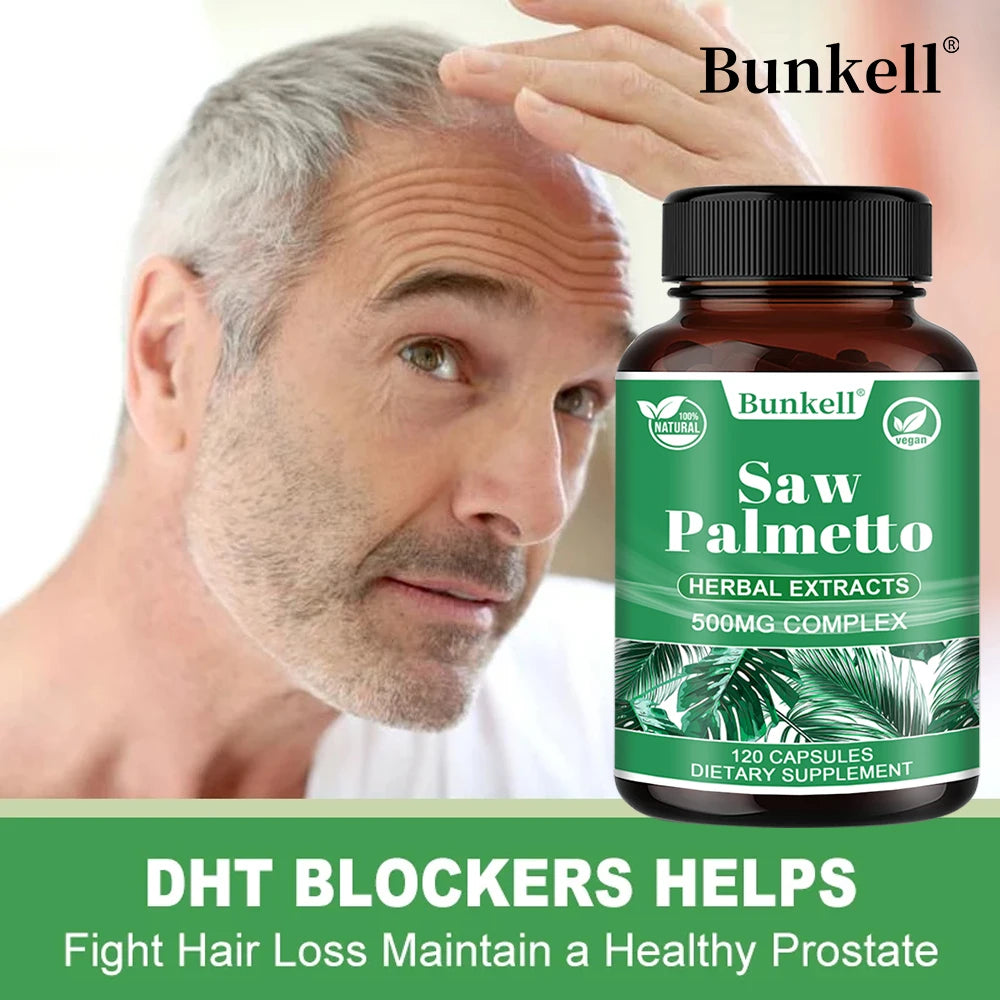 Saw Palmetto Prostate Supplement - Promotes Hair Growth and Urinary Health, Bladder Health and Improves Urinary Frequency