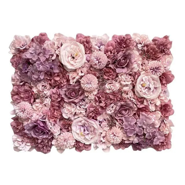 CN Shandong Silk Rose Wall Panels Artificial Flower Backdrop