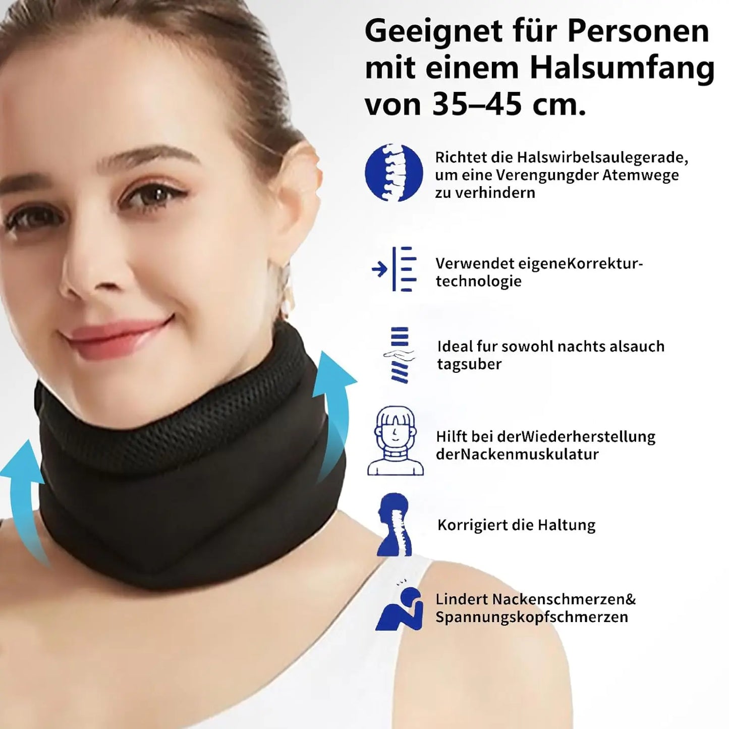 Anti-snoring Neck Brace Foam Shoulder and Neck Sleeve for Neck Pain Relief and Shoulder Relaxation 3D Neck Support