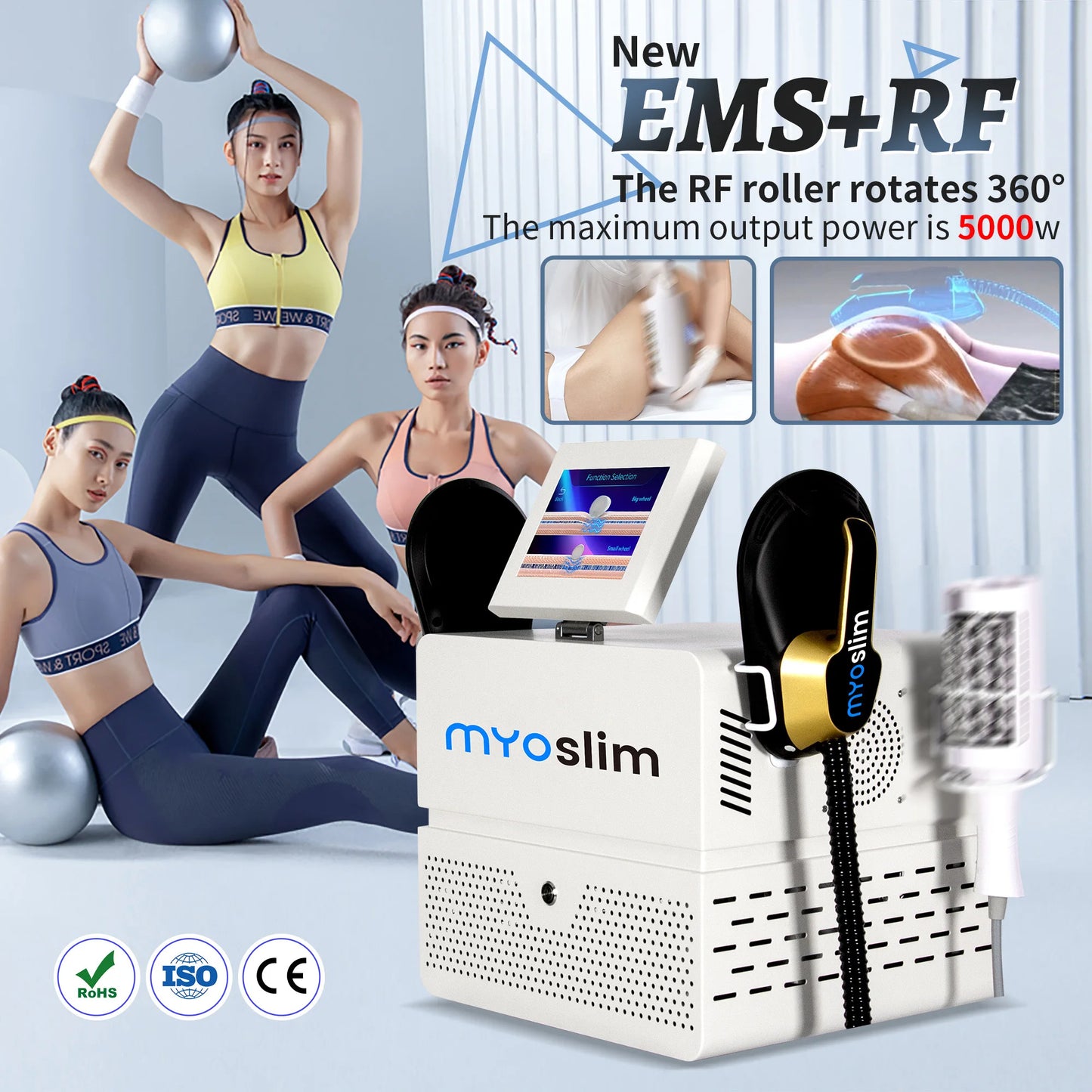 Weight Loss And Slimming Inner Ball Roller 360 Degree Infrared Vacuum Roller Massage Beauty Machine New 200HZ EMS Zero Roller