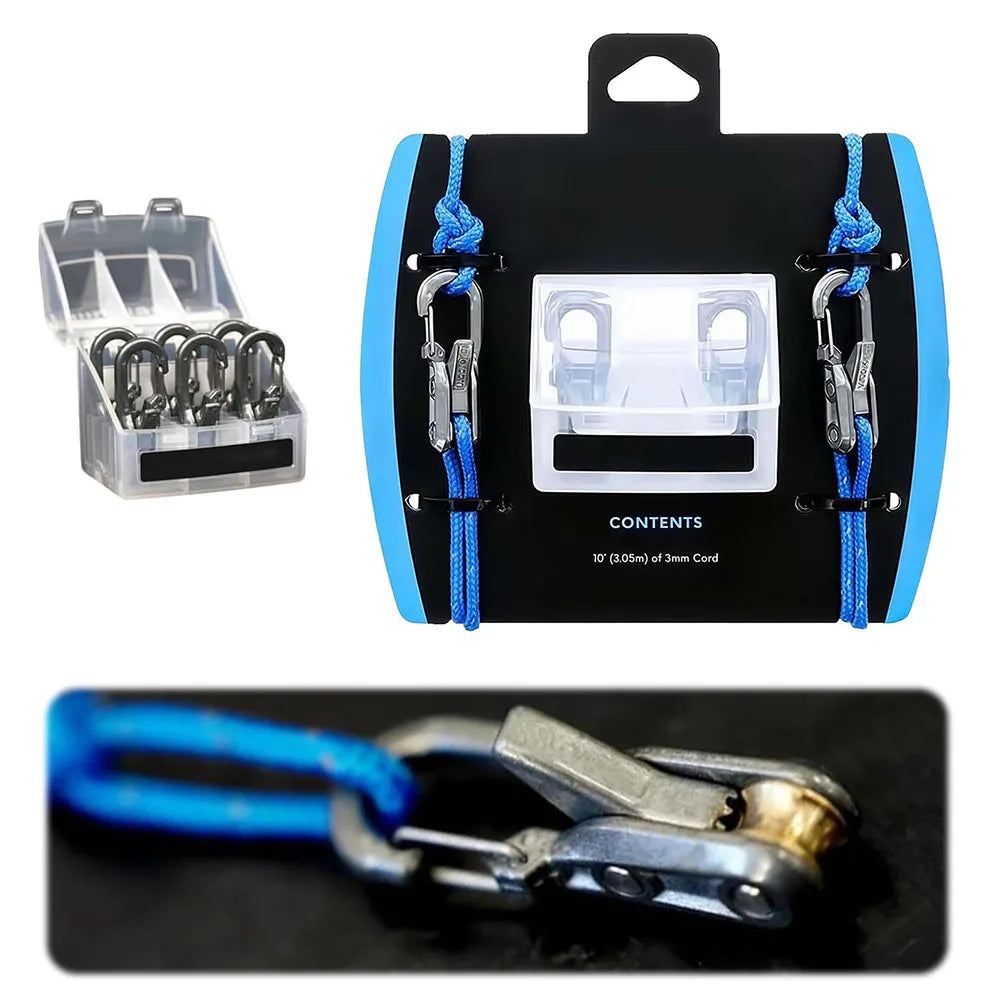 6-30Pcs Stainless Steel Rope Adjuster Outdoor Rope Praisety Adjuster Rope Tension for Outdoor Camping Gadgets Hiking Multitools