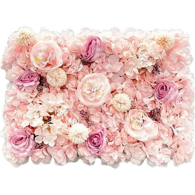 CN Shandong Silk Rose Wall Panels Artificial Flower Backdrop