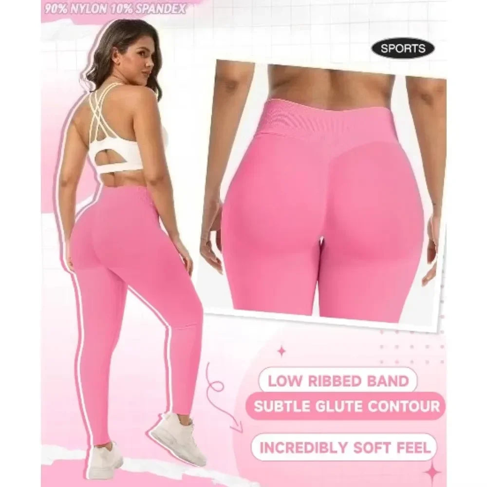 Women Gym Yoga Training Pants High Waist Elastic Sportswear