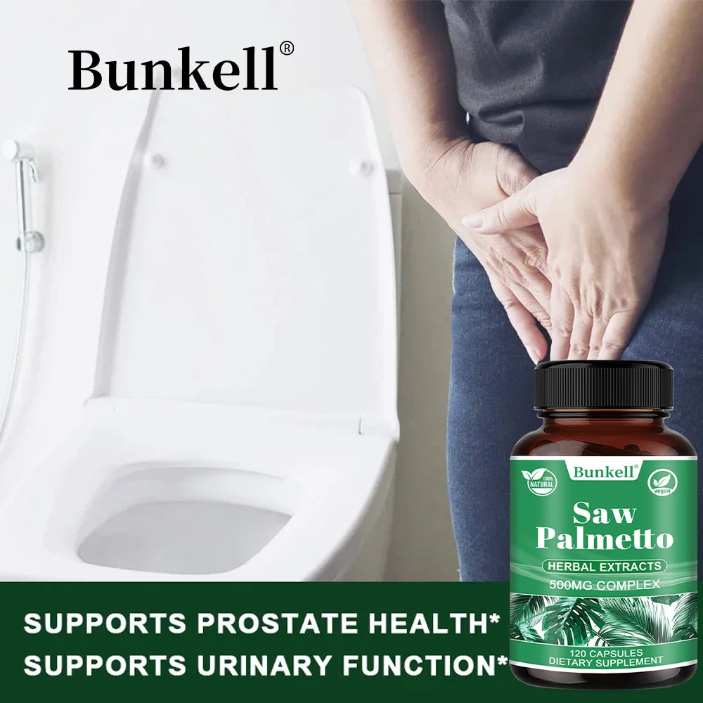 Saw Palmetto Prostate Supplement - Promotes Hair Growth and Urinary Health, Bladder Health and Improves Urinary Frequency