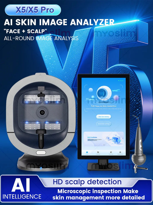 Artificial Intelligence Technology Facial Care Analyzer Hair Follicle Scanner Beauty Skin Diagnostic Instrument