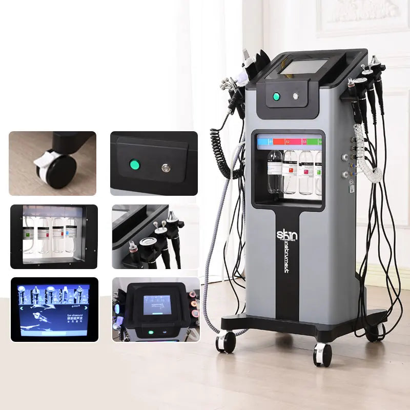 The New 10 In 1 Aqua Peeling Lift Skin Bubble Moisturizer Oxygen Machine Skin Care Cleansing Facial  Equipment