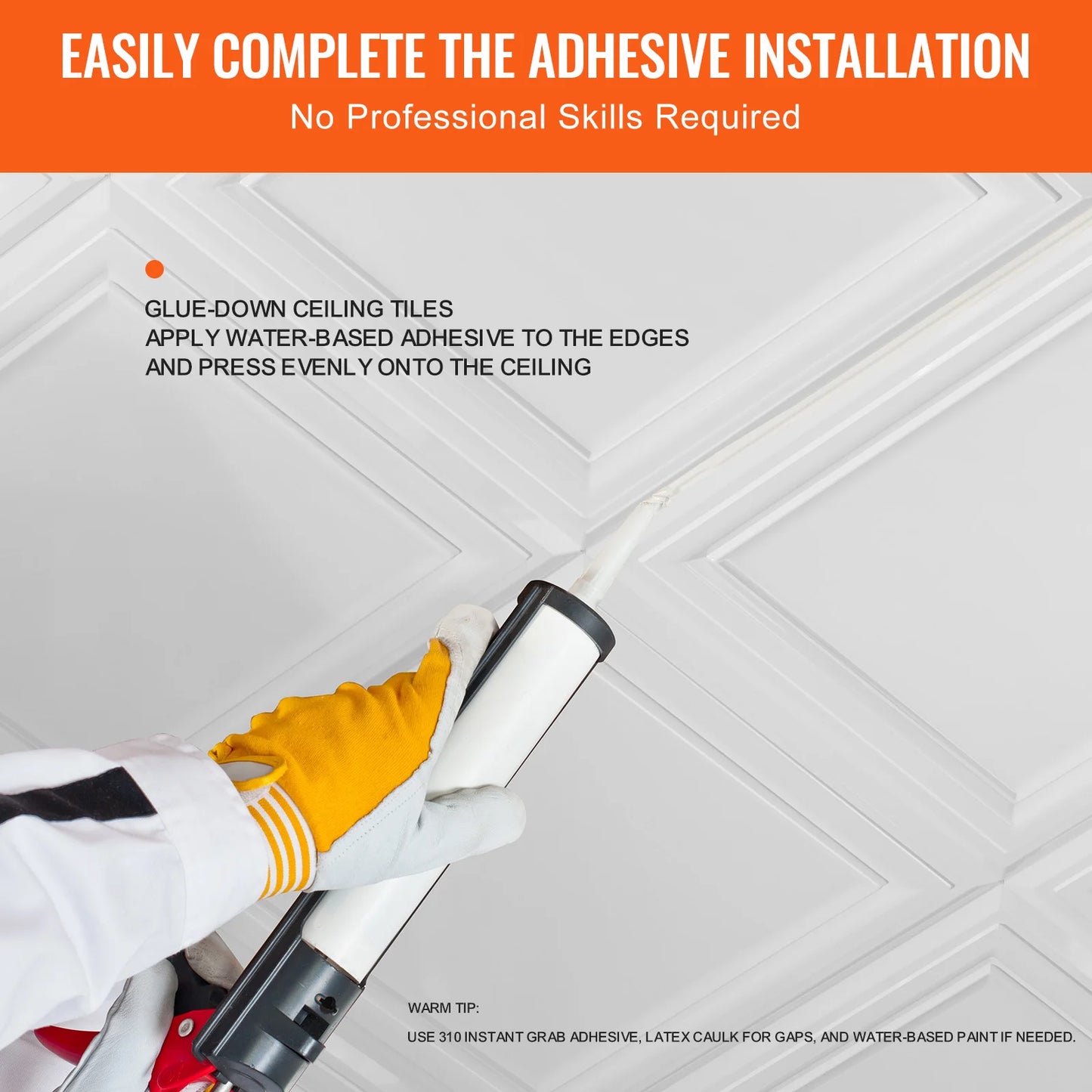 SucceBuy Premium Polystyrene Ceiling Tiles Drop Ceiling