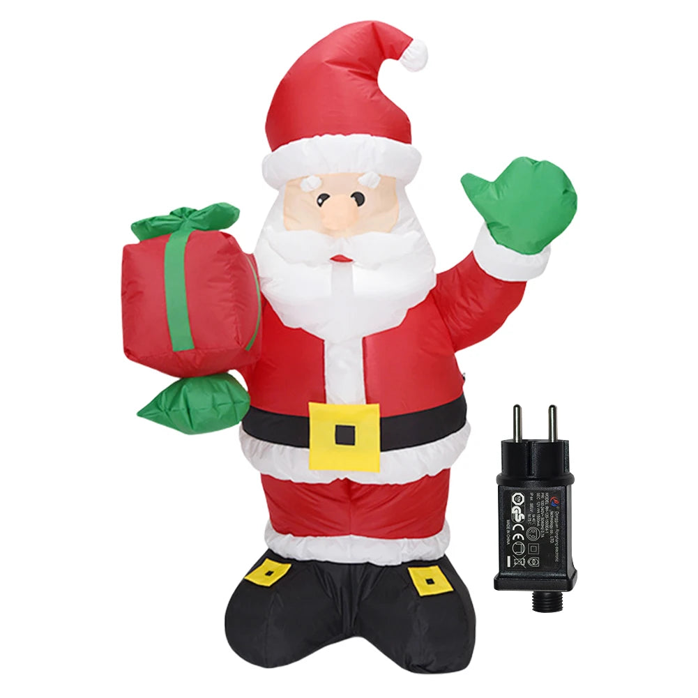 LED Inflatable Cute Air Blown Up  Festival Theme Lighted Giant Model Ornament Decorative Cartoon  Christmas New Year Gifts