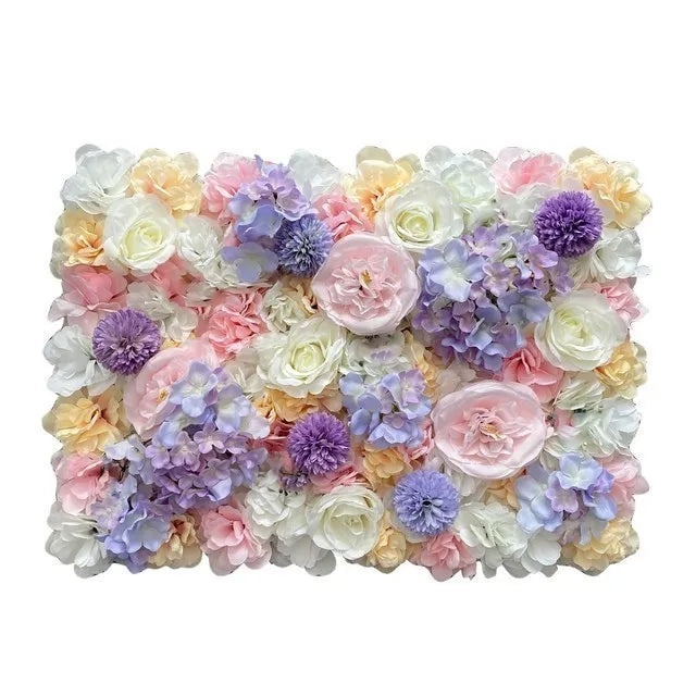 CN Shandong Silk Rose Wall Panels Artificial Flower Backdrop