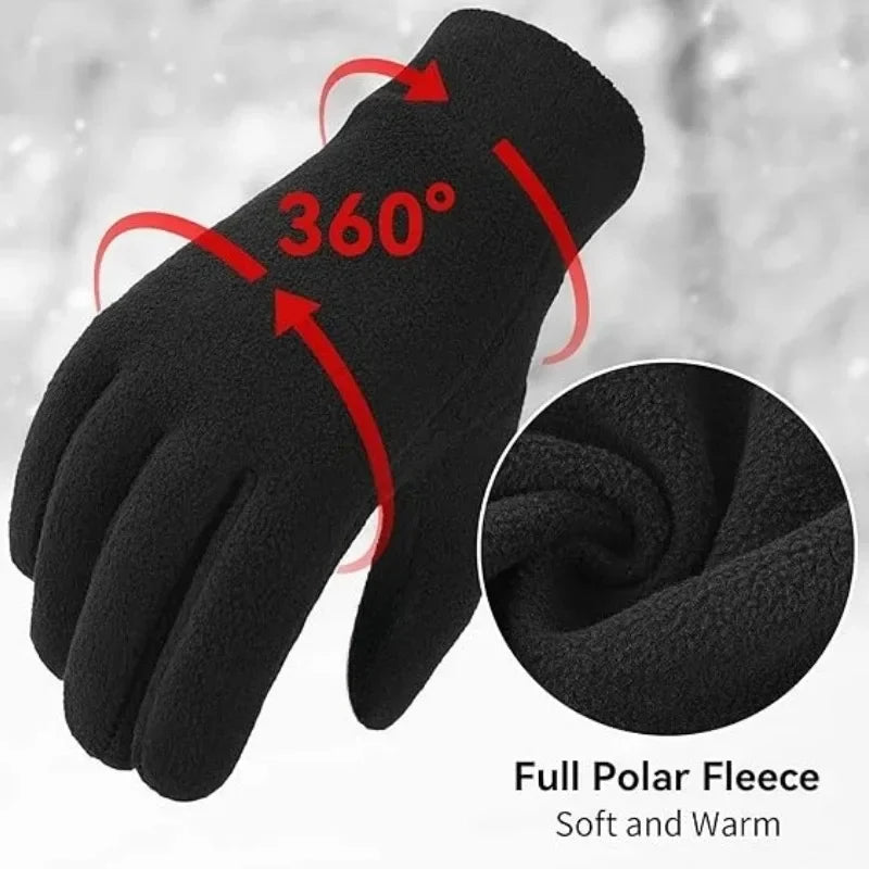 Warm Winter Gloves Polar Fleece Thermal Insulated Cold Weather Gloves Touch Screen for Men Women Running Hiking Skiing Outdoor