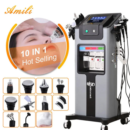 The New 10 In 1 Aqua Peeling Lift Skin Bubble Moisturizer Oxygen Machine Skin Care Cleansing Facial  Equipment