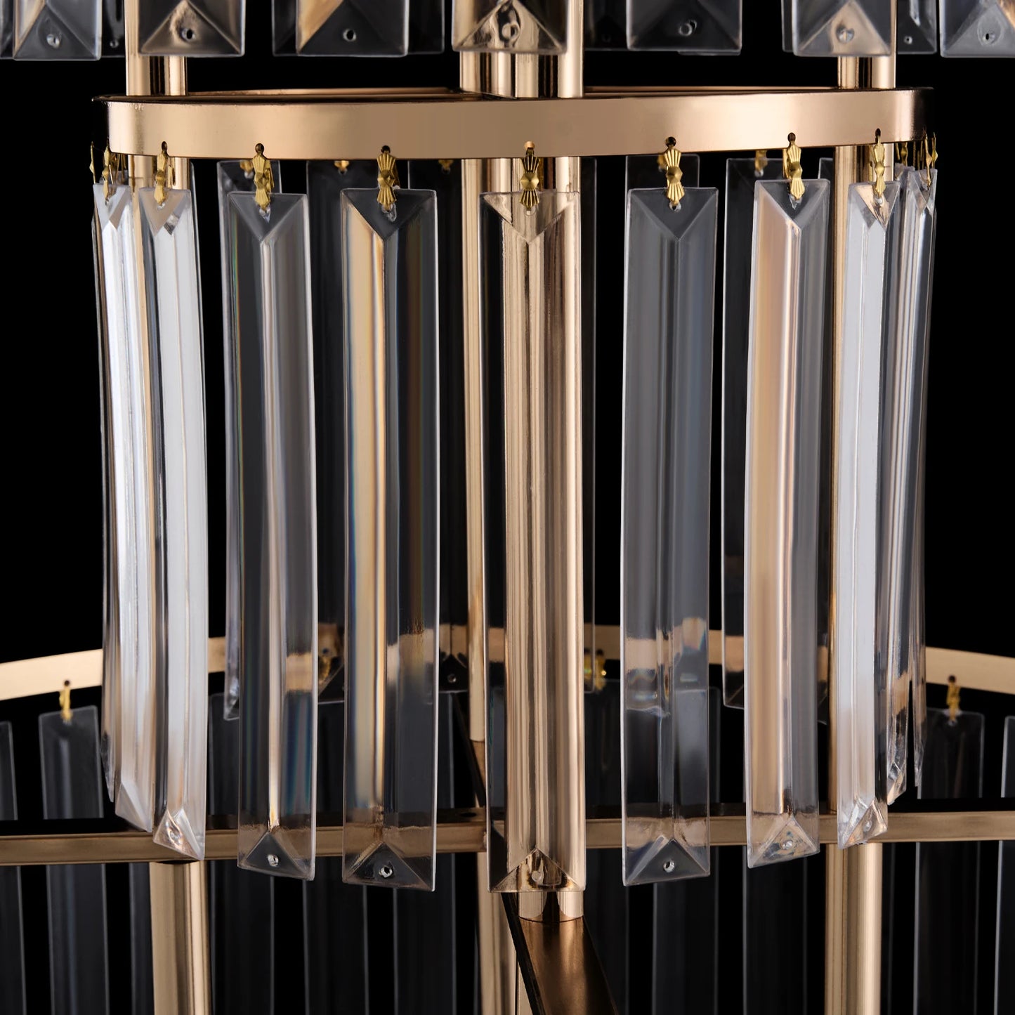 2pcs 5 Tier Acrylic Flower Stand Modern Crystal-like Floor Table Plant Holder for Wedding Party Home Decor