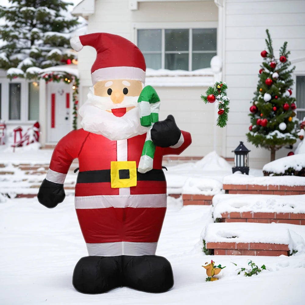 LED Inflatable Cute Air Blown Up  Festival Theme Lighted Giant Model Ornament Decorative Cartoon  Christmas New Year Gifts