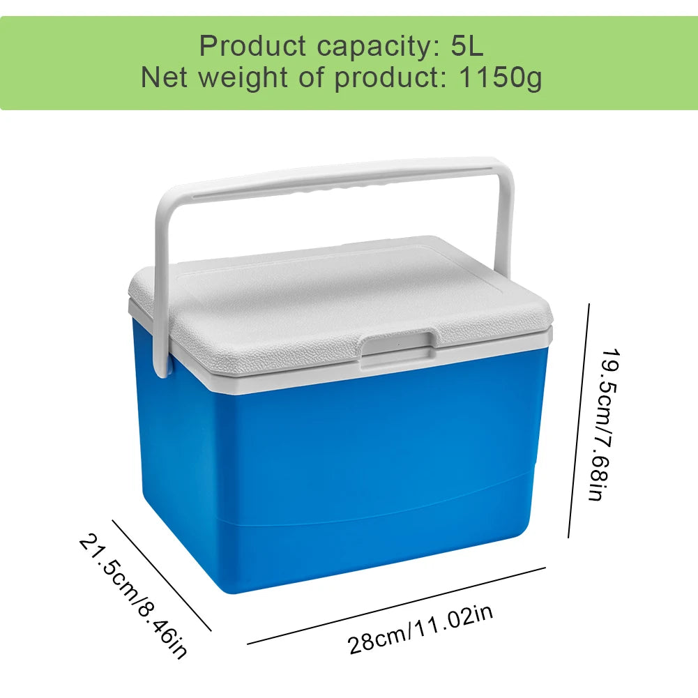 5/4.5L Camping Car Refrigerator with Handle Mini Freezer Fridge Heat Preservation Food Storage Cooler Box for Camping Tailgating