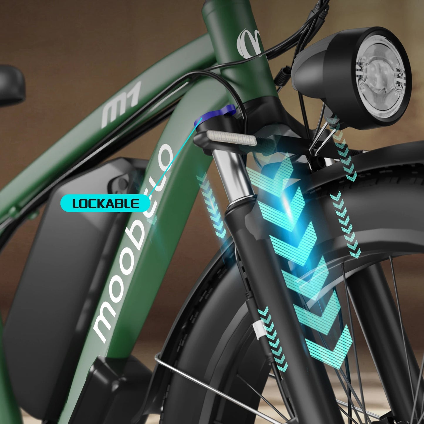 Moobelo M1 48V 2000W Dual Motor E-Bike 26" Fat Tires Front Suspension | CE Certified Ideal for US Snow/Beach/Urban Riding EBike