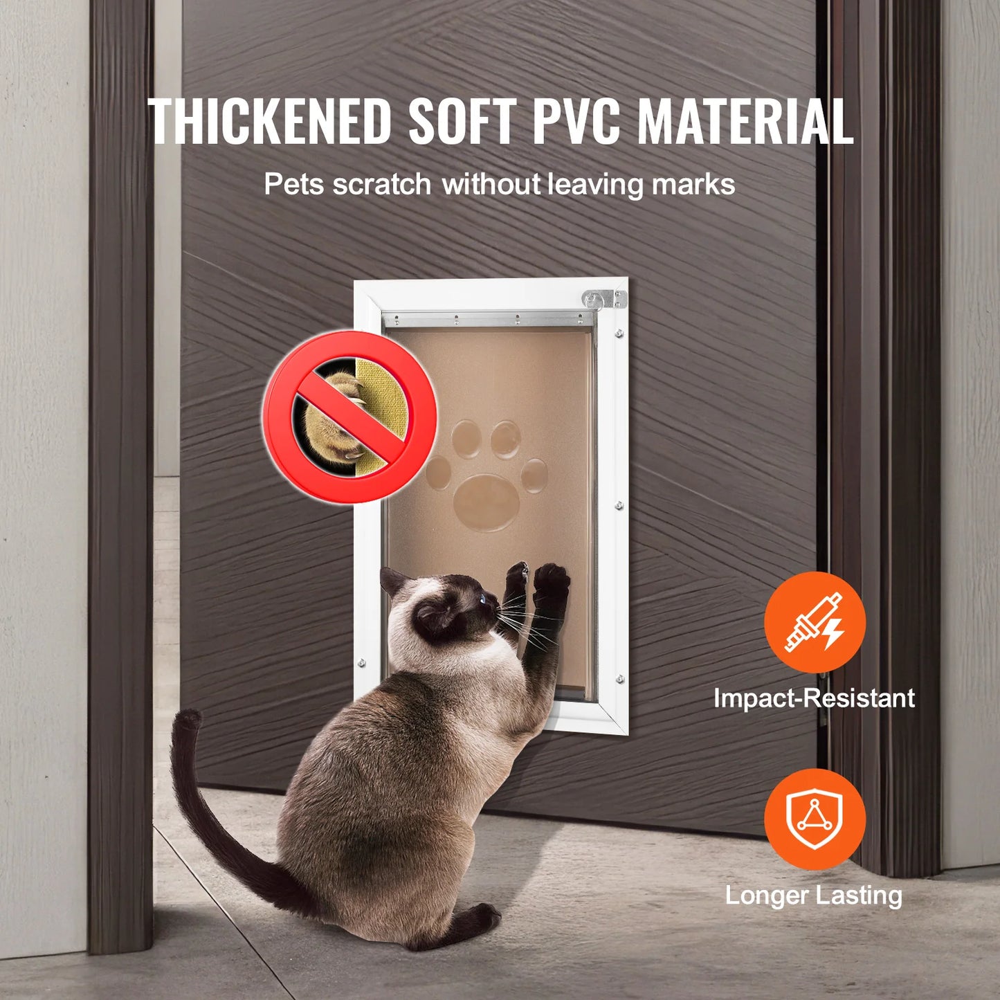 SucceBuy Pet Door Replacement Flap Compatible with Flap Pet Doors Magnetic Strip Weather-proof Thickened PVC Replacement Flap