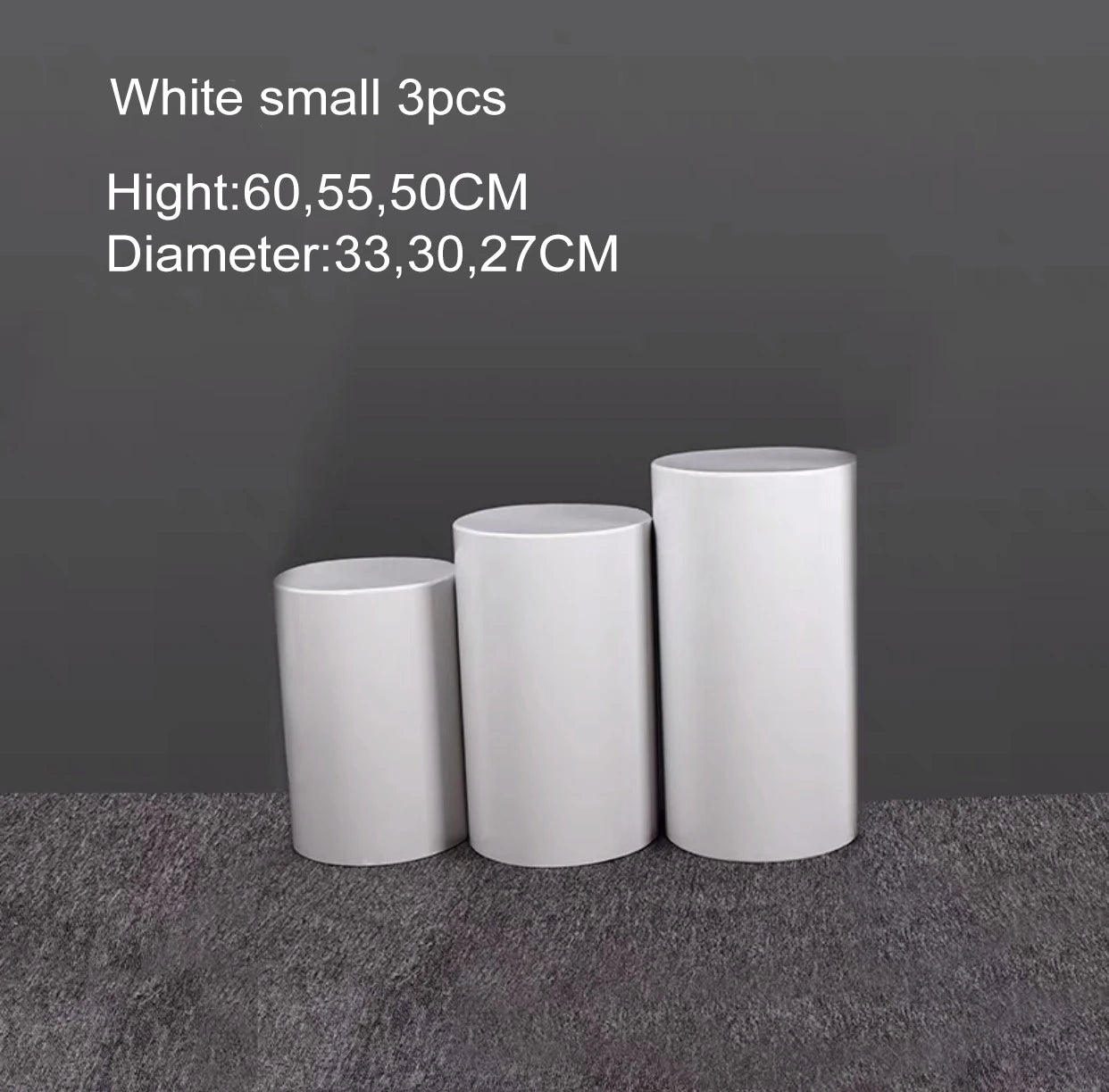 CN Zhejiang Round Cylinder Pedestal Display Stands Wedding