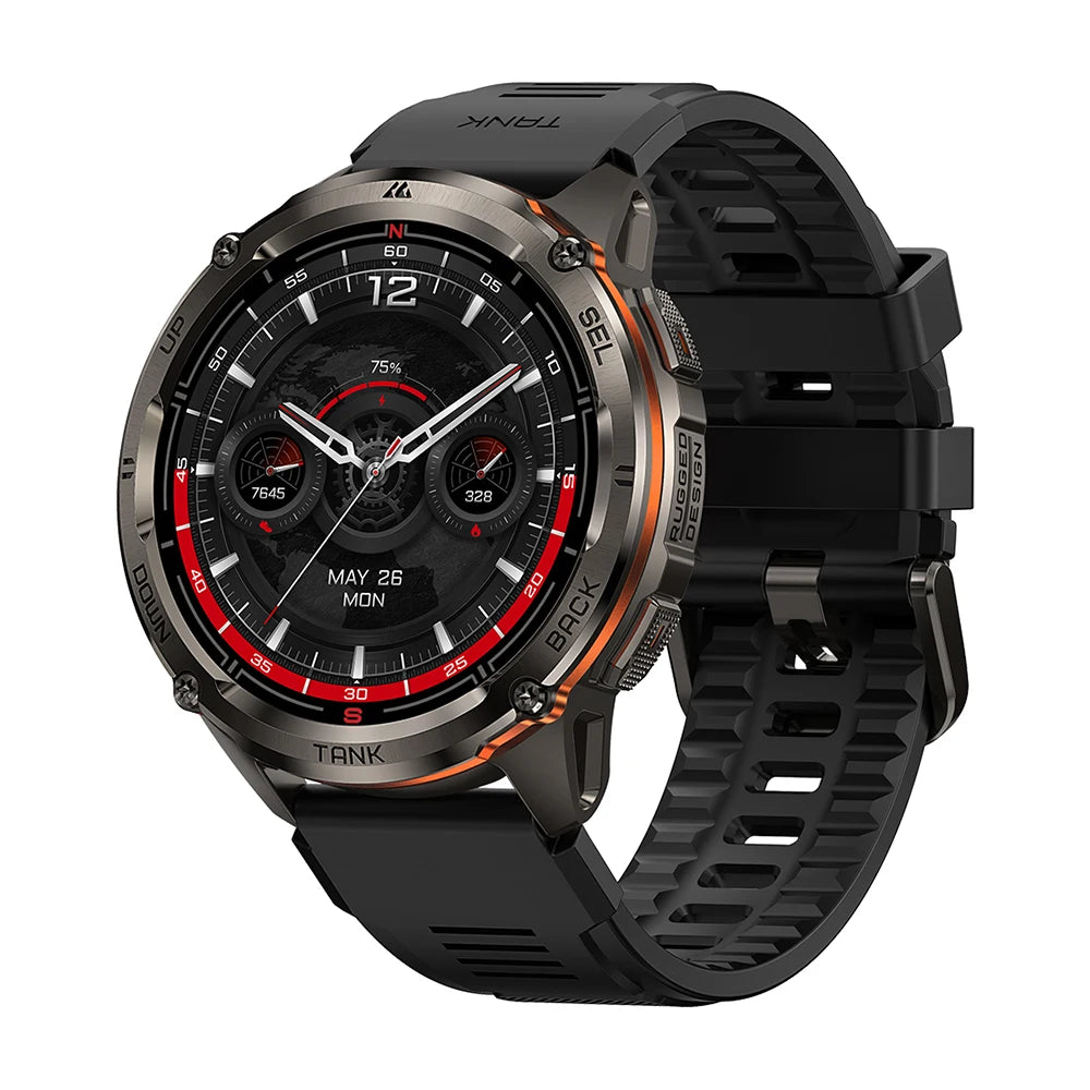 KOSPET TANK T3 Ultra 2 GPS Smart Watch For Men Smartwatch Compass Altimeter Barometric 5ATM IP69K Waterproof AMOLED Mens Watches