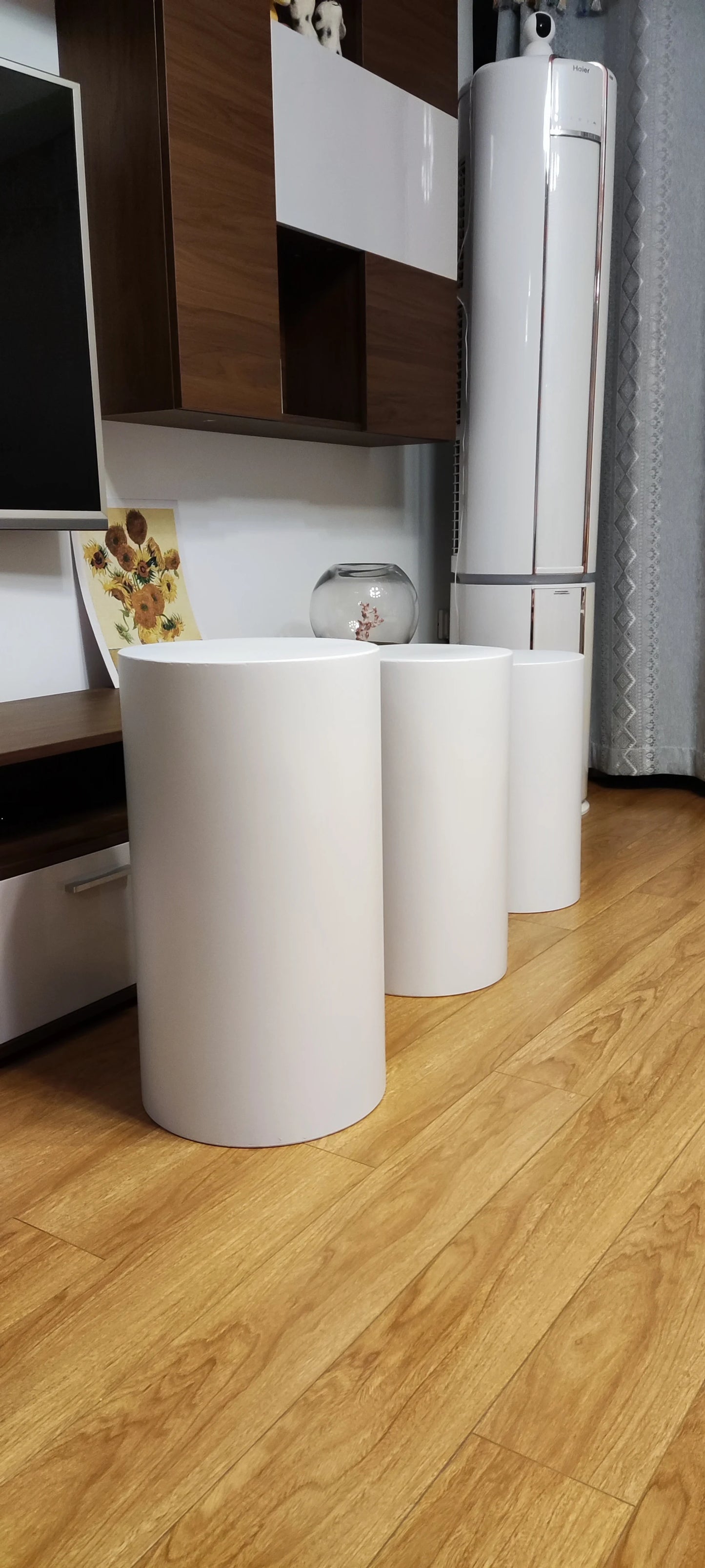 CN Zhejiang Round Cylinder Pedestal Display Stands Wedding