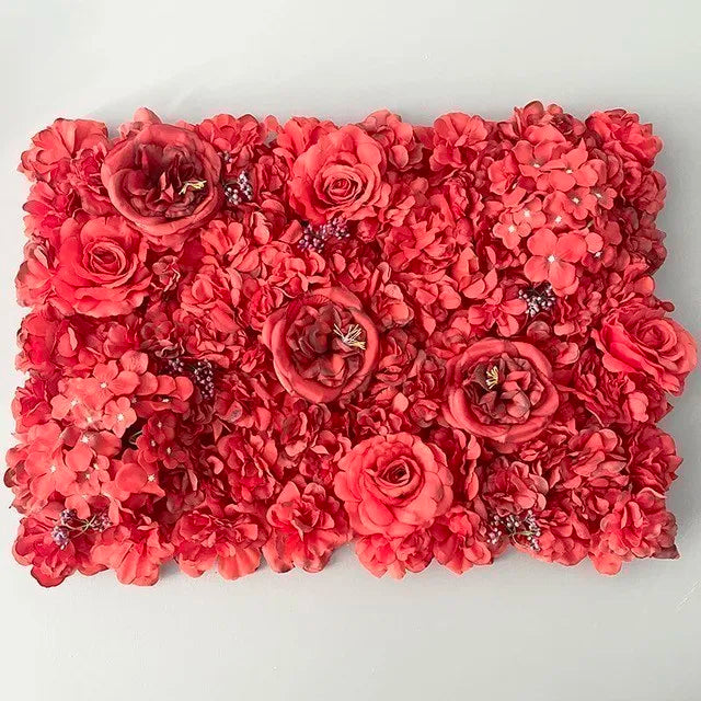 CN Shandong Silk Rose Wall Panels Artificial Flower Backdrop
