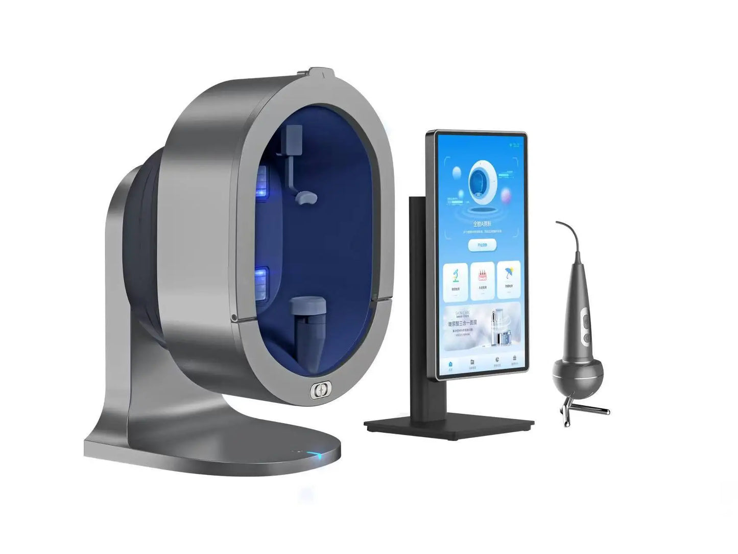 3D Facial Skin Analyzer Machine 15.6/21.5 Inch AI 8 Light Spectrum Skin Care Scanner Hair Analysis for Business Beauty Care