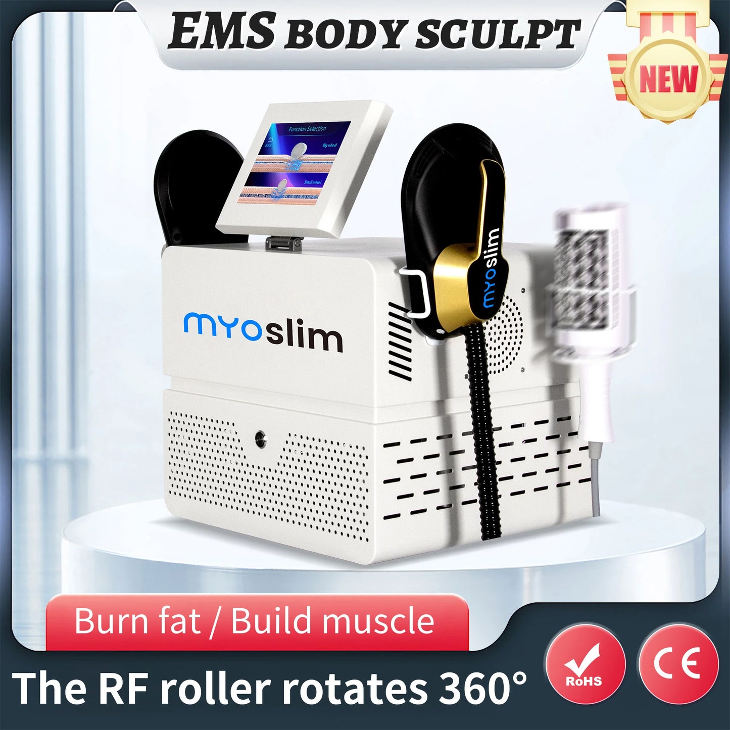 Weight Loss And Slimming Inner Ball Roller 360 Degree Infrared Vacuum Roller Massage Beauty Machine New 200HZ EMS Zero Roller