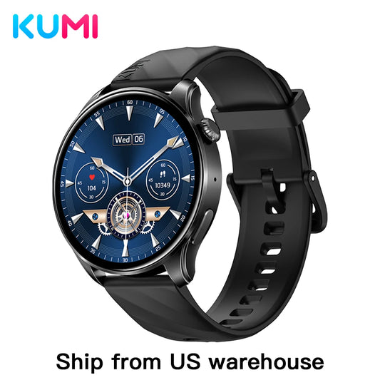 KUMI GW3 Pro Smartwatch 1.43" AMOLED Display IP68 Waterproof Bluetooth 5.2 Fitness Watch Heart Rate Blood Oxygen Tracker